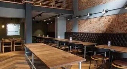 給咖啡廳打造“硬漢”造型，可以試試紅磚和鋼管